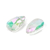 Faceted Teardrop Glass Pendants GLAA-O008-A25-2