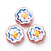 Handmade Porcelain Flower Beads Strands PORC-G006-14D-4