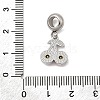 304 Stainless Steel Hyacinth Rhinestone Fruit European Dangle Charms STAS-D153-24P-3