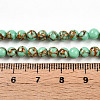 Synthetic Gold Line Turquoise Beads Strands G-A255-A03-04B-5