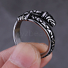 Titanium Steel Word Open Cuff Ring FIND-PW0020-16A-2