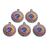 Rainbow Color Alloy Pendants X-PALLOY-S180-266-NR-1