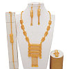 Rectangle & Column Brass Bracelets & Earrings & Necklaces & Rings Sets FS-WGA7A25-05-1