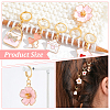 12Pcs 6 Style Pink Theme Locking Stitch Markers for Valentine's Day HJEW-PH01602-4