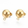 304 Stainless Steel Stud Earring Findings X-STAS-Q225-16B-10mm-1
