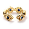 Evil Eye Cubic Zirconia Cuff Ring RJEW-E170-08G-3