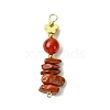 Gemstone Links Connector Charms PALLOY-JF03230-3