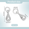 4Pcs 925 Sterling Silver Teardrop Charms STER-AR0001-11-2