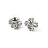 Brass Clear Cubic Zirconia Beads KK-D106-07P-2