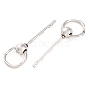 Anti-Tarnish 304 Stainless Steel Studs Earring Findings STAS-H226-08P-01-2