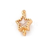 Brass Cubic Zirconia Star Connector Charms KK-Z084-11G-04-1