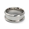 201 Stainless Steel Grooved Finger Ring Settings STAS-WH0029-52A-P-1