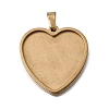 304 Stainless Steel Pendant Cabochons Settings SA-CBA8A58-01A-G-1