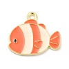Sea Animal Alloy Enamel Pendants ENAM-D041-07F-1