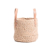 Handmade Woven Cotton Rope Storage Basket PW-WG49891-01-1