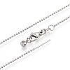 Brass Ball Chain Necklaces for Women NJEW-G084-14P-2