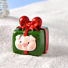 Christmas Themed Resin Gift Box Figurine XMAS-PW0001-091G-1