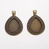 Teardrop Tibetan Style Alloy Pendant Cabochon Settings PALLOY-K109-95AB-NR-1