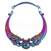 Ethnic Style Alloy Peacock Bib Necklaces FS-WG6E760-01-3