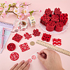 200Pcs 4 Styles No-woven Fabric Xi Character Wedding Decorations AJEW-FG0005-70-3