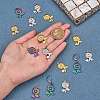 15Pcs 3 Colors 304 Stainless Steel Pendants STAS-SZ0002-81-3