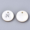 Natural Freshwater Shell Pendants X-SHEL-Q018-01A-N-P-2