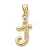 Brass Micro Pave Cubic Zirconia Pendants KK-M319-02G-J-1