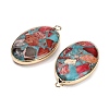 Dyed Synthetic Imperial Jasper Pendants GG-CBAA20A-04G-08-2