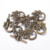 Leaf Tibetan Style Toggle Clasps LS-MLF0676Y-2