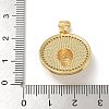 Brass Micro Pave Clear Cubic Zirconia Pendants KK-U046-03G-3