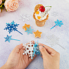 SUPERFINDINGS 8 Sets 2 Style Acrylic Mirror Cake Toppers DIY-FH0004-90B-3