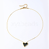 Fashionable and Delicate Heart Stainless Steel Enamel Pendant Necklace for Women XL7643-1