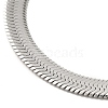 Non-Tarnish Unisex 304 Stainless Steel Herringbone Chains Necklaces NJEW-L173-011-P-2