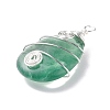 Natural Gemstone Pendants PALLOY-JF01438-4