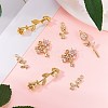 12Pcs 4 Style Brass Micro Pave Cubic Zirconia Pendants ZIRC-SZ0003-54-3