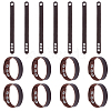 15Pcs Imitation Leather Simple Plain Cord Bracelet with Alloy Buckles BJEW-ME0001-06A-1