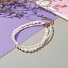 Natural Cultured Freshwater Pearl Beaded Anklets Sets AJEW-AN00386-8