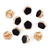 10Pcs 1-Hole Alloy Enamel Shank Buttons BUTT-TA0001-37-2