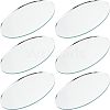 Olycraft 6Pcs Oval Glass Mirror AJEW-OC0003-19-1