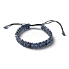 Natural Blue Aventurine and Synthetic Hematite Adjustable Braided Bead Bracelets BJEW-H626-01-01-4