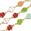 304 Stainless Steel Enamel Cake Link Chains CHS-F023-01B-G-1
