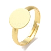 Rack Plating Adjustable Brass Ring Findings KK-F090-08G-03-1