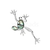 Retro Creative Abalone Shell Frog Brooch PW-WG0F18B-01-1