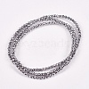 Electroplate Non-magnetic Synthetic Hematite Beads Strands X-G-J169B-2mm-02-2