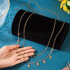 1Pc Alloy Double Layer Cross Charm Waist Chains AJEW-TA0002-20-6