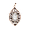 Retro Hollow Natural Quartz Crystal Pendants PW-WGEF371-06-1