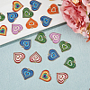 SUPERFINDINGS 36Pcs 6 Colors Alloy Pendants ENAM-FH0001-54-5