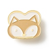 Toast with Fox Enamel Pin JEWB-C012-04B-1