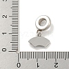 304 Stainless Steel Colorful Rhinestone European Dangle Charms STAS-U005-42P-3