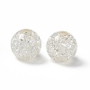 Transparent Crackle Acrylic Bead OACR-H019-02B-3